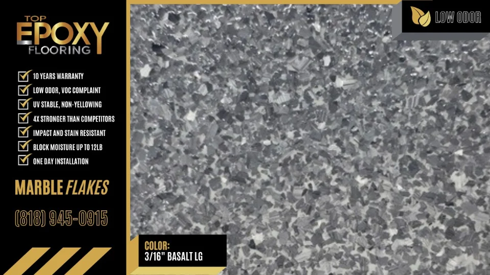 Marble epoxy floor color Basalt LG — Top Epoxy Floors Los Angeles