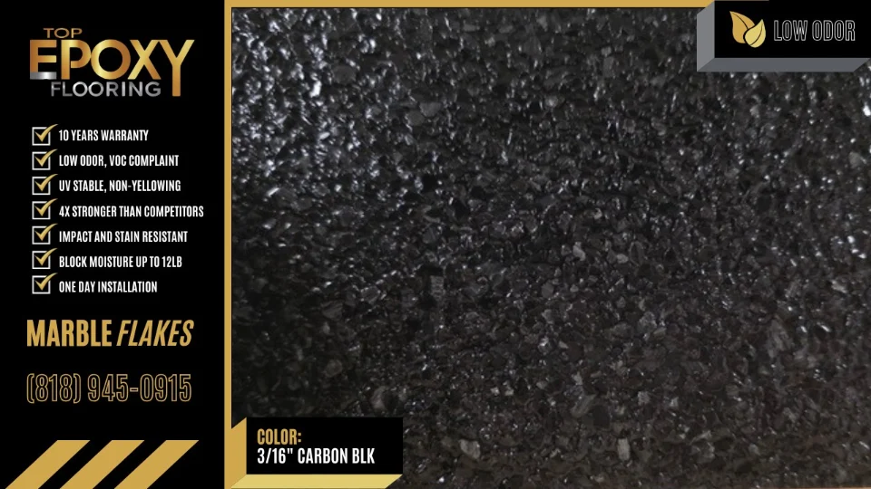 Marble epoxy floor color Carbon Black — Top Epoxy Floors Los Angeles