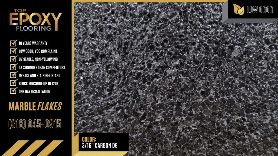 Marble epoxy floor color Carbon DG — Top Epoxy Floors Los Angeles