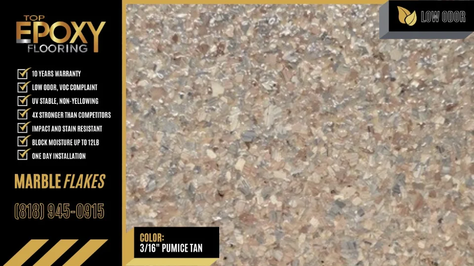 Marble epoxy floor color Pumice Tan — Top Epoxy Floors Los Angeles