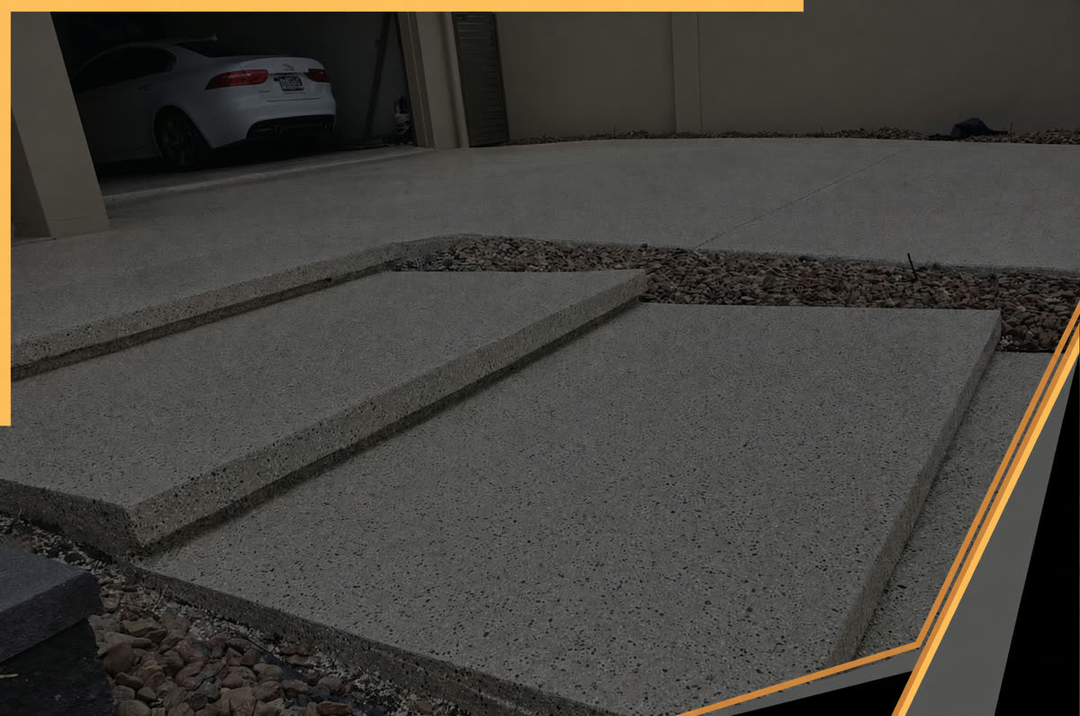 Driveway and walkway concrete coating at a Los Angeles home